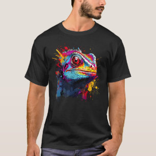 Färg Grönt Iguana Lizard Animal Lover Stänk A T Shirt
