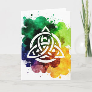 Färg Grunge Celtic Watercolor St patrick's day Kort
