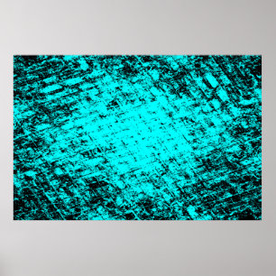 Färg grunge turkos bakgrund. Halftone elemen Poster
