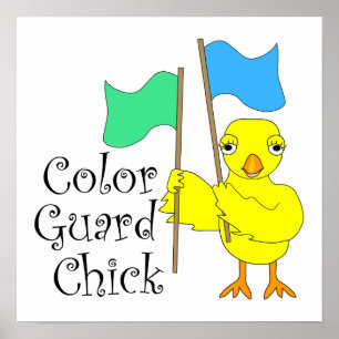 Färg Guard Chick Text Poster