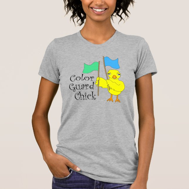 Färg Guard Chick Text T Shirt (Framsida)
