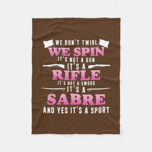 Färg Guard Flagga Corps Marching Band  Fleecefilt (Framsidan)