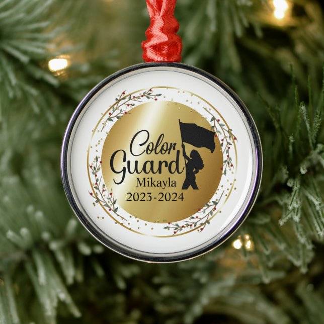 Färg Guard Marching Band jul Ornament (Träd)