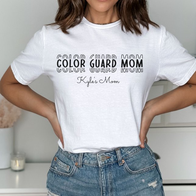 Färg Guard Marching Band Mamma Anpassade T Shirt (Color Guard Marching Band Mom Customizable T-Shirt
)