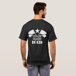 Färg Guard Pappa Crossed Flaggor T-shirt