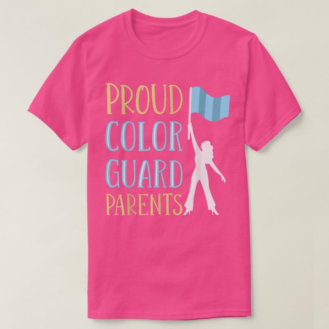 Färg Guard Pappa Färg Guard Mamma T Shirt (Design framsida)