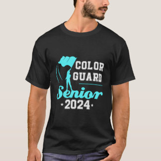 Färg Guard Senior 2024 Flaggor Studenten High Scho T Shirt