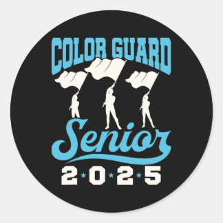 Färg Guard Senior 2025 Flaggor Marching Nd Graduat Runt Klistermärke