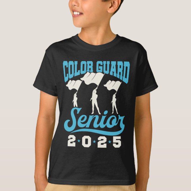 Färg Guard Senior 2025 Flaggor Marching Nd Graduat T Shirt (Framsida)