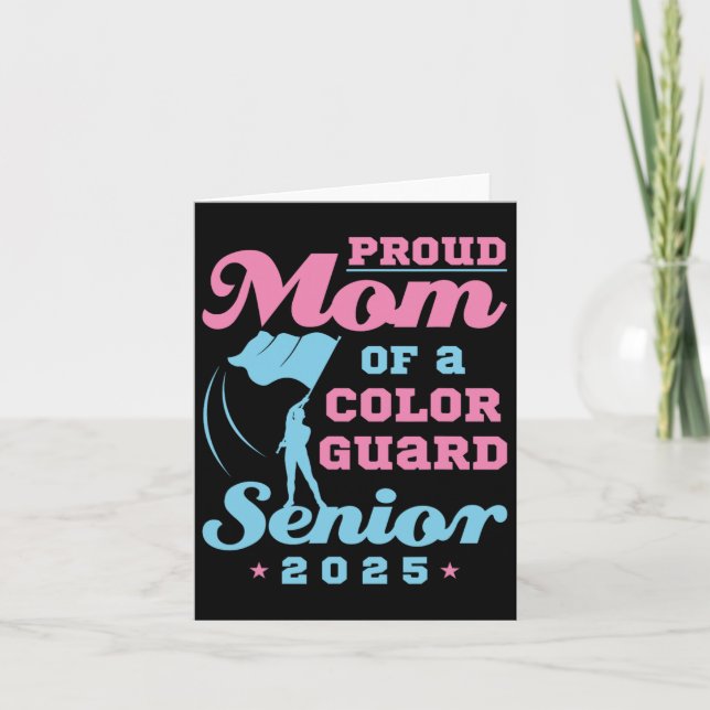 Färg Guard Senior Mamma Cl av 2025 Flaggor Student Kort (Framsida)
