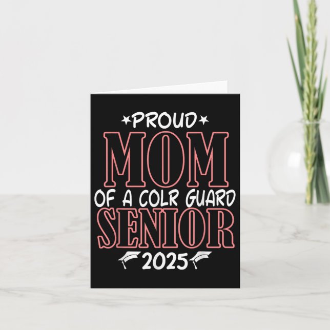 Färg Guard Senior Mamma Cl av 2025 Studenten Funny Kort (Framsida)