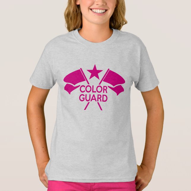 Färg Guard Trooper's Crossed Flaggor t-shirt (Framsida)