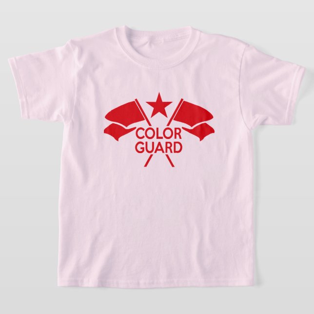 Färg Guard Trooper's Crossed Flaggor t-shirt (Laydown)