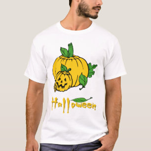 Färg Halloween-pumpor, Scary Halloween-grafik T Shirt