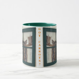Färg handmålad moose Bild i Ram i Fönstret Mugg
