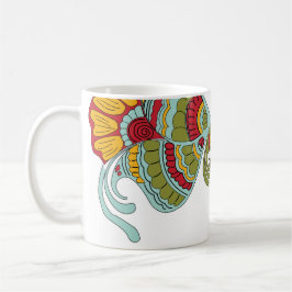 Färg-handritningsutkast för kaffe mugg