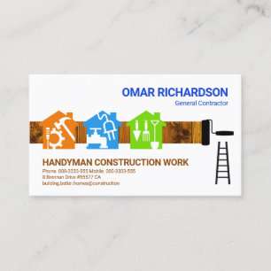 Färg Handyman Verktyg Home Painter Visitkort