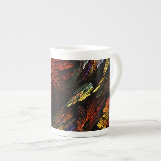 Färg Harmony Abstrakt Art Benporslin Mugg (Framsida höger)