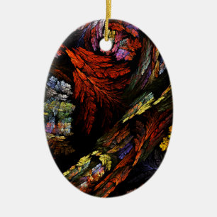 Färg Harmony Abstrakt Art Oval Ornament