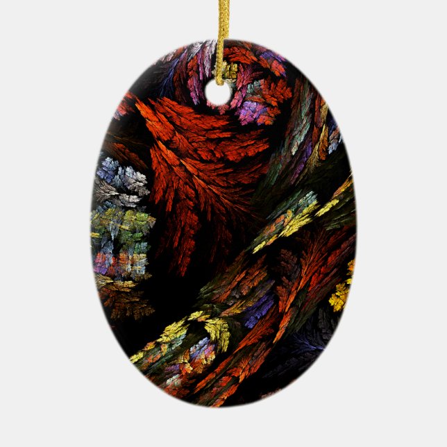 Färg Harmony Abstrakt Art Oval Ornament (Framsidan)