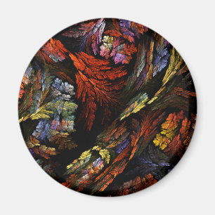 Färg Harmony Abstrakt Art Round Magnet