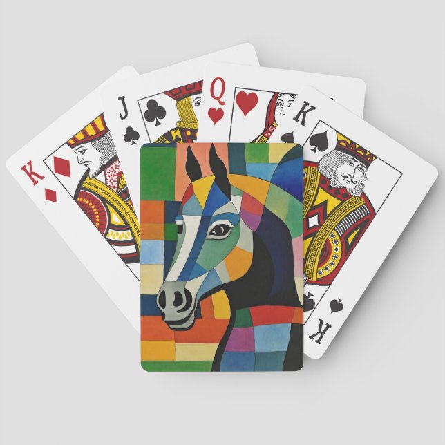 Färg häst casinokort (Baksidan)