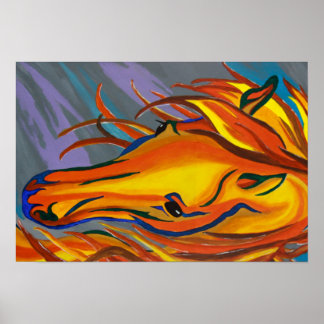 Färg häst poster
