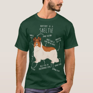 Färg Headed White Sheltie Shetland Sheepdog Anato T Shirt