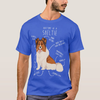 Färg Headed White Sheltie Shetland Sheepdog Anato T Shirt