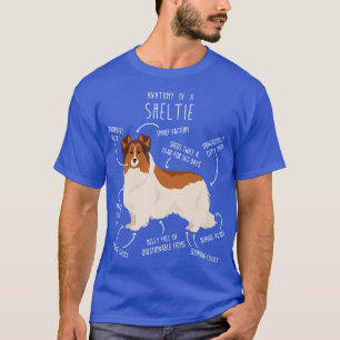 Färg Headed White Sheltie Shetland Sheepdog Anato T Shirt
