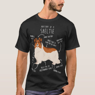 Färg Headed White Sheltie Shetland Sheepdog Anato T Shirt