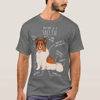 Färg Headed White Sheltie Shetland Sheepdog Anato T Shirt