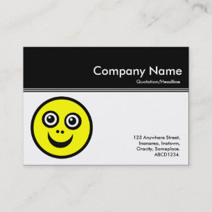Färg Header III - Black - Smily Ansikte Visitkort