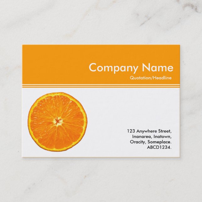 Färg Header III - Clementine - Orange Visitkort (Framsida)