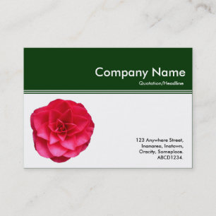 Färg Header III - Red Camellia - Mörk grönt Visitkort
