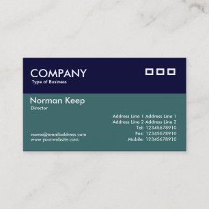 Färg Header - Mörk Navy and Teal Grönt Visitkort