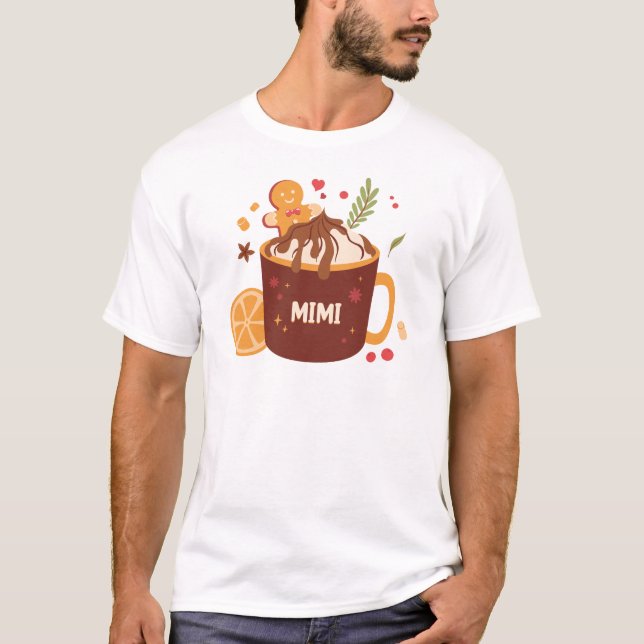 Färg Hett Choklad med glasbröd T Shirt (Framsida)