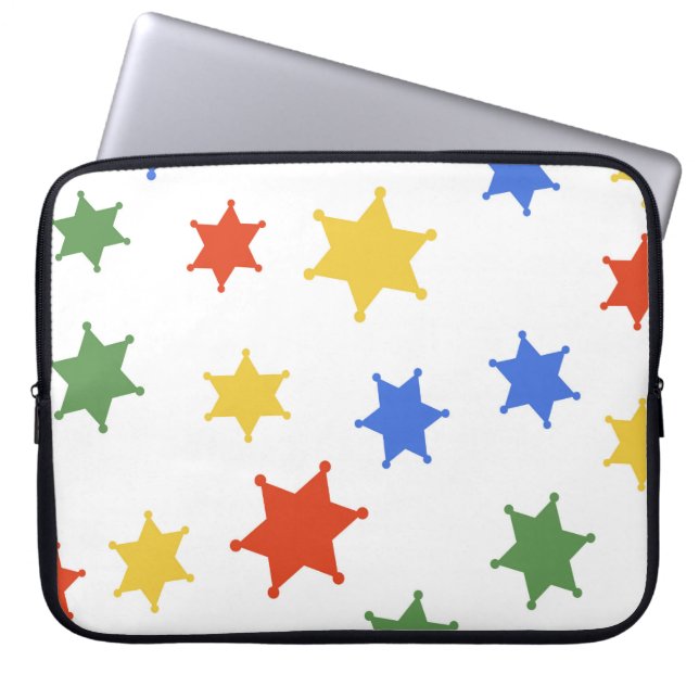 Färg Hexagram sheriff isolerad sömlös platta Laptop Fodral (Framsidan)