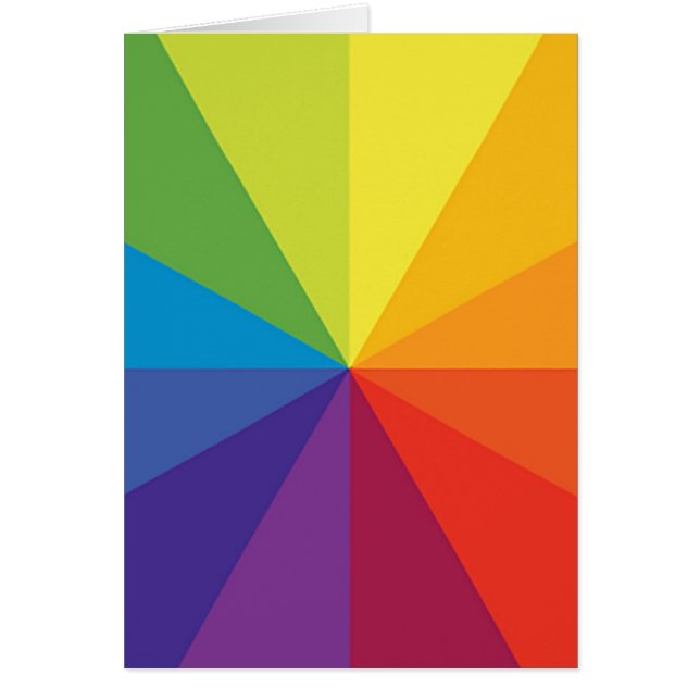 Färg-hjul 2 hälsningskort (Framsidan)