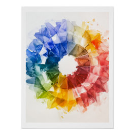 Färg-hjulreferens Poster Perfect Poster