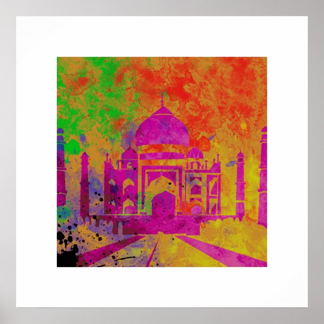 Färg HOLI FESTIVT PÅ TAJ Poster (Framsidan)