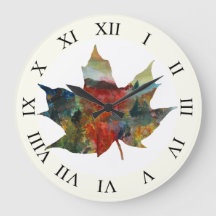 Färg höst, Löv Art Wall Clock