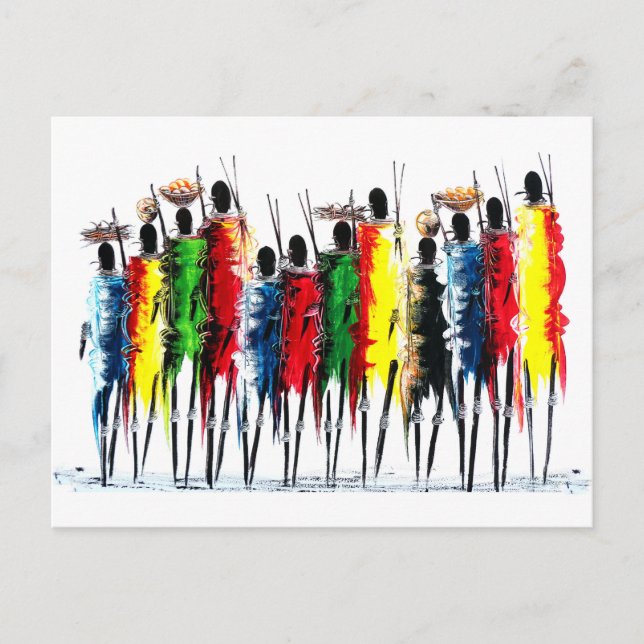 FÄRG i AFRIKA Vykort (Framsida)