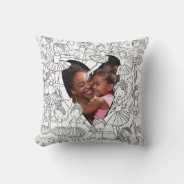 Färg i Ballerina Cushion med Photo Kudde