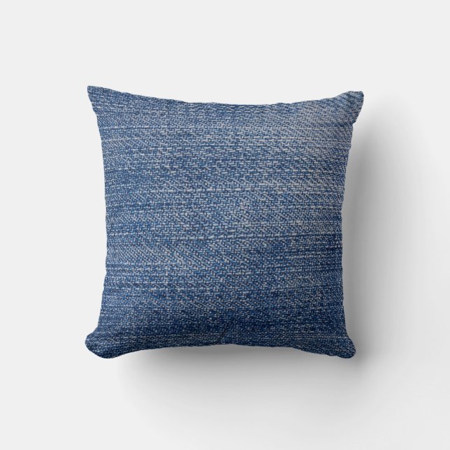 Färg i Denim Pillow Kudde (Framsida)
