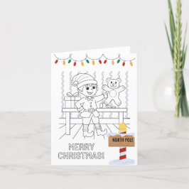 Färg i ditt eget julkort tack kort