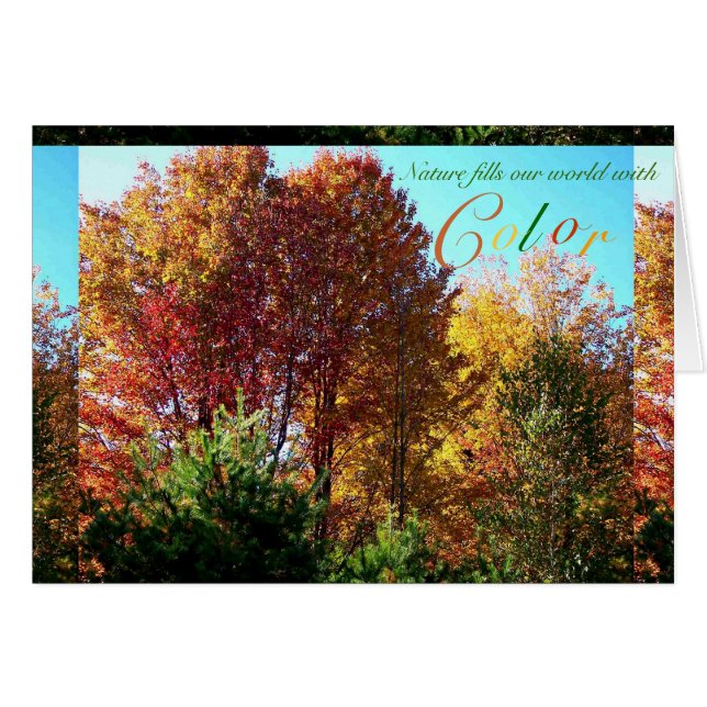 Färg i Foliage Hälsningskort (Framsidan Horizontal)