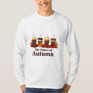 Färg i höstfällan Pumpkin Spice Coffee Fall T Shirt