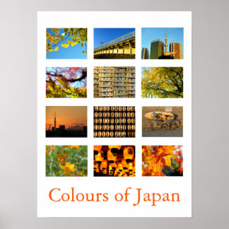 Färg i Japan (gult/orange) Poster