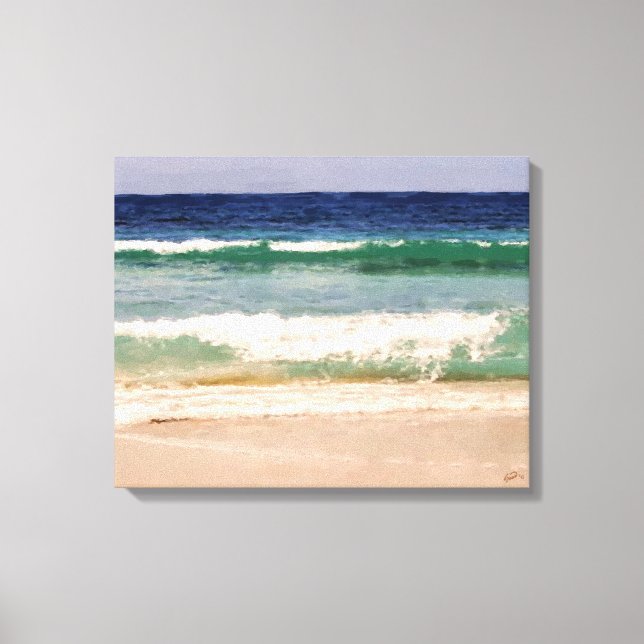 Färg i Karibien Wrapped Canvas (Framsida)